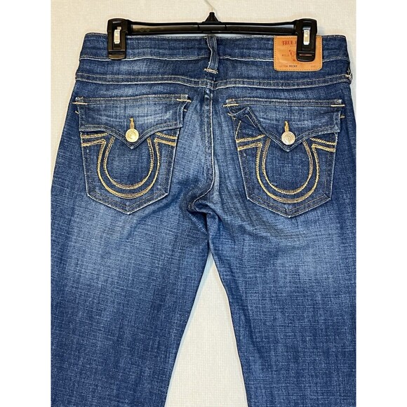True Religion Becky Bootcut Jean Women Sz 27 Flap Poc Stretch Y21K - Picture 5 of 13